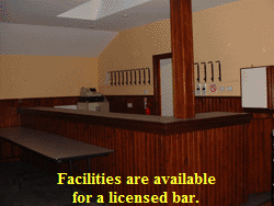 Facilities are available
for a licensed bar.